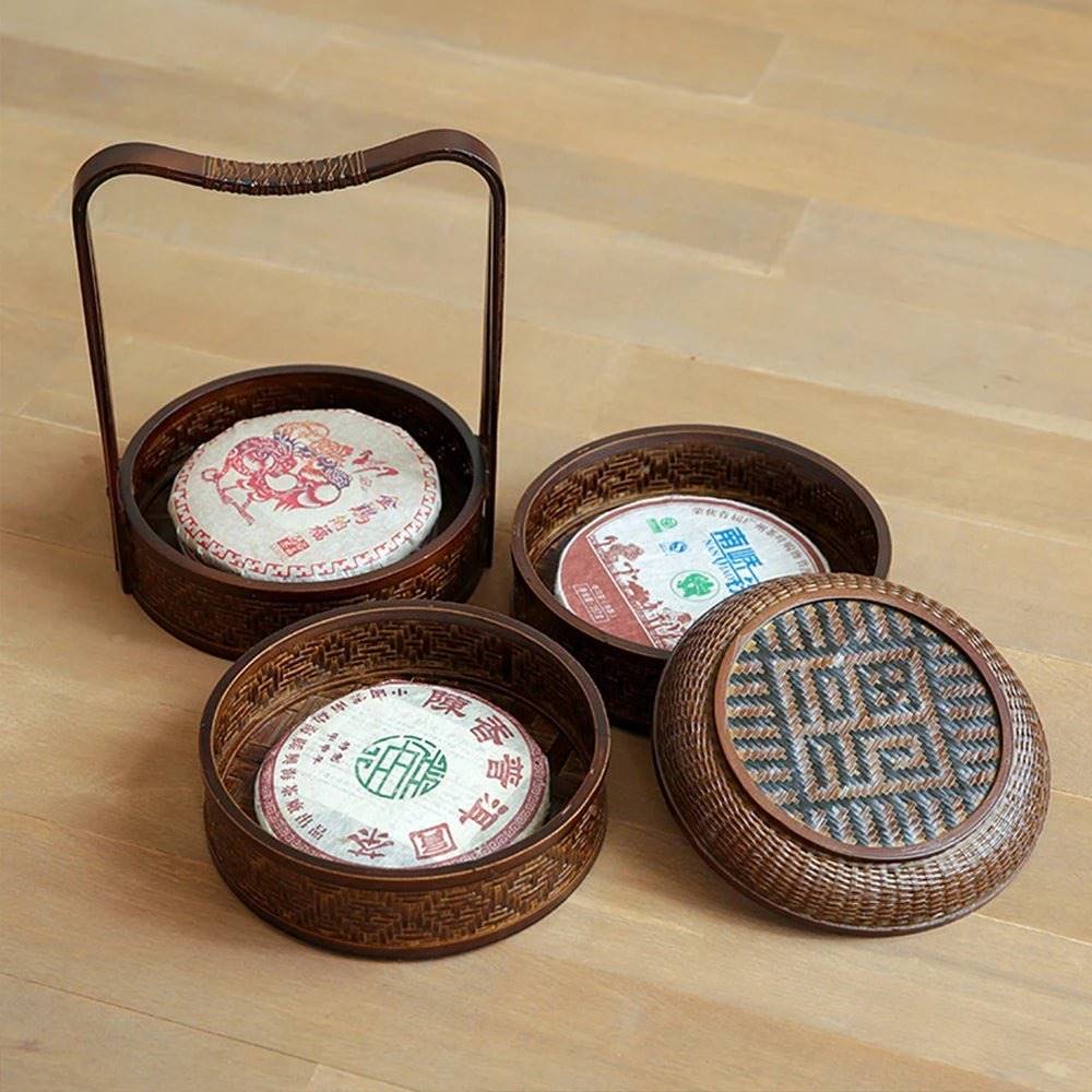 3-Tier Handwoven Bamboo Basket - Versatile Organizer